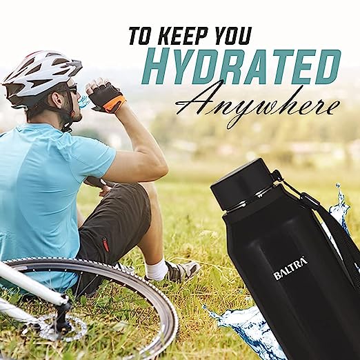 Baltra Jolly Hot & Cold Stainless Steel Water Bottle with Inner Steel and Outer Plastic (Black, 700 ml) Baltra Jolly Hot & Cold Stainless Steel Water Bottle with Inner Steel and Outer Plastic (Black, 700 ml)